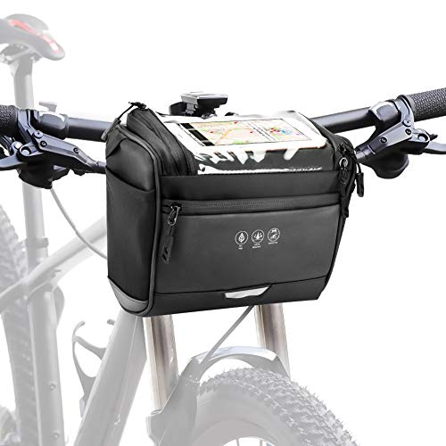 CestMall Anteriore della Bici del Sacchetto del Tubo Superiore, 3.5L Manubrio in Bicicletta Valigia Attrezzi della Bicicletta di Sport Esterni Pannier Spalla della Borsa