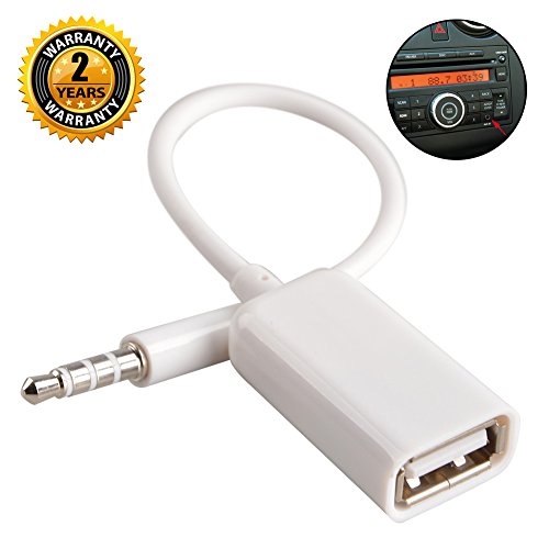AUX a USB 3.5mm jack ausiliario audio maschio per cavo USB 2.0 convertitore cavo per il cavo per auto da Oxsubor (FUNZIONE DETTAGLIO MP3 DETTAGLIO CAR)