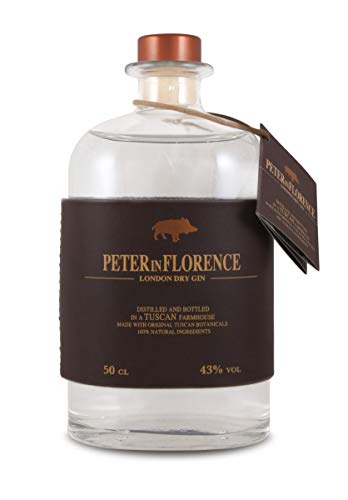 Peter in Florence - London Dry Gin, Gin Classico dai Profumi Floreali: Iris e Ginepro, Distillato a Firenze - 500 ml