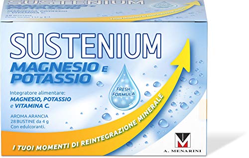 Sustenium Magnesio E Potassio Integratore Alimentare Di Magnesio E Potassio Con Vitamina C Che Aiuta A Ritrovare L'Energia - 112 g