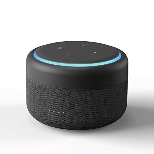 Batteria per Echo Dot 3a Generazione - Base Batteria Portatile 12 Ore di Riproduzione, Accessori Echo Dot 3 (Echo Dot non incluso) Aggiornata (Nero)