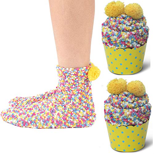 JARSEEN 2 Confezione Regalo Calzini Natale Calze San Valentino Caldi Donna Super Morbidi Calzettoni DIY (2 Multicolore, EU 36-42)