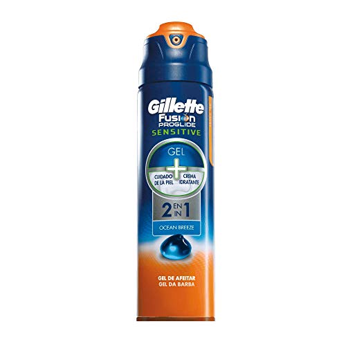 Gillette Fusion Proglide Gel da Barba per Pelli Sensibili Ocean Breeze - 170 ml