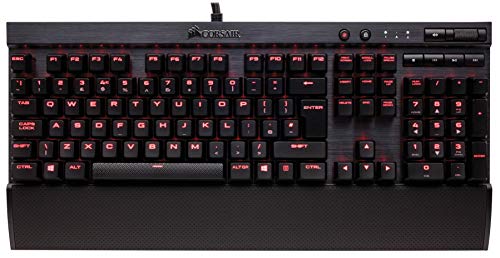 Corsair K70 LUX LED Rosso Tastiera Meccanica Gaming Cherry MX Red, Lineare e Veloce, Retroilluminato LED Rosso, Italiano, QWERTY, Nero