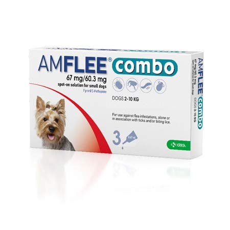 Krka Farmaceutici Milano Amflee Amflee Combo Spot-on Soluzione 3 Pipette L 67 MG + 60,3 MG per Cani da 2 a 10 kg