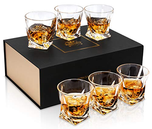 KANARS 6 Pezzi Bicchieri Whisky, Bicchiere Cocktail e Whiskey Cristallo, Bellissimo Regalo, 300ml