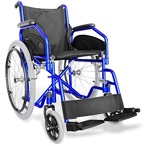 AIESI® Sedia a rotelle pieghevole leggera ad autospinta per disabili ed anziani AGILA EVOLUTION # Braccioli e Poggiapiedi estraibili # Cintura di sicurezza # Garanzia Italia 24 mesi