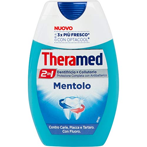 Theramed - Mentolo, Dentifricio e Collutorio, Protezione Completa con Antibatterico - 75 ml