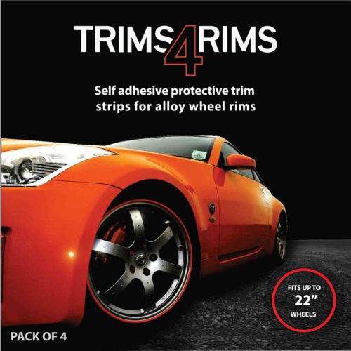 Trims4Rims by Rimblades - Bordo adesivo di protezione per cerchi in lega, colore: nero