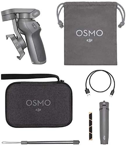 Dji Osmo Mobile 3 Combo Kit Stabilizzatore Gimbal a 3 Assi, Compatibile con iPhone e Smartphone Android, Design Leggero e Portatile, Riprese Stabili, Controllo Intelligente + Treppiede, Grigio