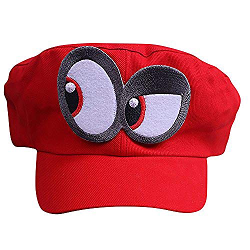 Super Mario Cappello Odyssey - Costume per Adulti e Bambini - Perfetto per Carnevale e Cosplay - Occhi a Sinistra