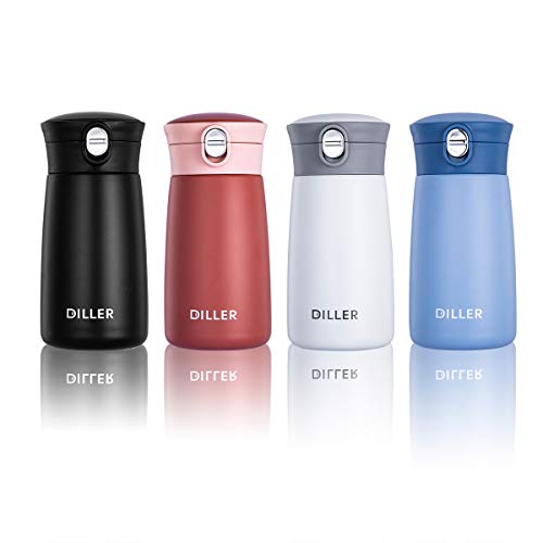 Diller Thermos Bottiglia Acciaio Inossidabile di Isolamento Tazza da Viaggio da caffè 450ml/230ml IT8778 (230ml, Blu)