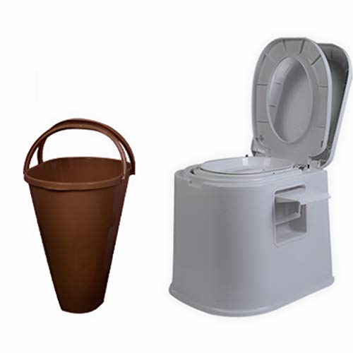 WC mobile Padella Wc Portatile Con Porta Carta Igienica, Utilizzata per Viaggi A Lunga Distanza, Ingorghi Stradali, Anziani (Color : White)