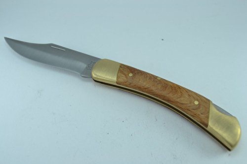 Coltello Celaya Caccia Puma Ottone legno di quercia 10 cm