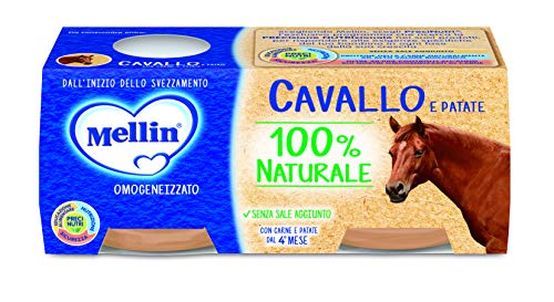 Mellin Omogeneizzato di Cavallo e Patate 100% Naturale – 24 Vasetti da 80 gr