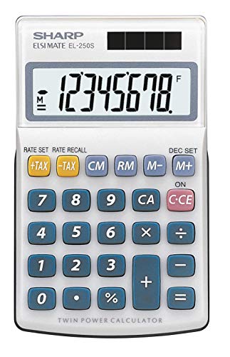 Sharp EL-250S Tasca Calcolatrice di base Argento calcolatrice