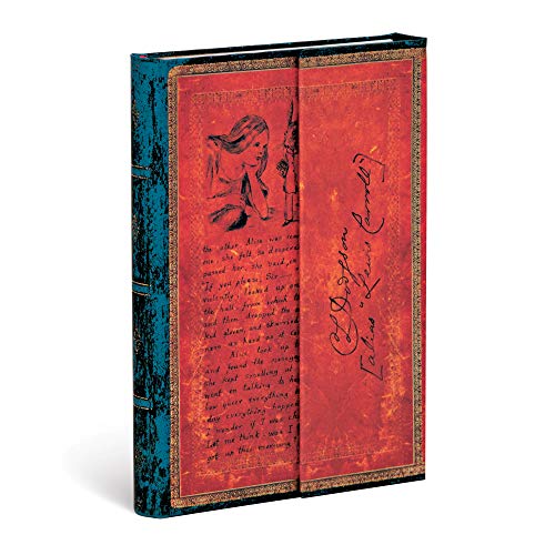 Paperblanks Diari a Copertina Rigida Lewis Carroll, Alice nel Paese delle Meraviglie | Bianco | Mini (100 × 140 mm)