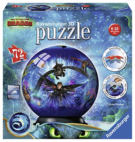 Dragons 3 3D Puzzle-Ball 72 Teile: Erlebe Puzzeln in der 3. Dimension