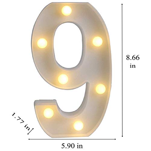 Yuna Lettere Luminose LED Lettere Decorative a LED Lettere dell'alfabeto Bianco (9)