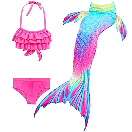 shepretty Coda di Sirena con Bikini per Bambina,DH02+WJF48,130