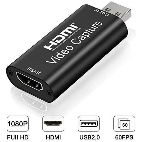 AMANKA 1080P Scheda di Acquisizione Audio Video,60FPS HDMI a USB 2.0 HD Scheda di Acquisizione Convertitore Acquisitore Video Audio per Digital e Edite Video,per PC HDTV Videocamera Proiettore