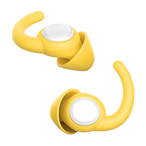 WUTAN Tappi Orecchie per Dormire Tappi per le Orecchie in Silicone anti rumore 2 paia comodi Earplugs per Russare Nuoto Concerti Studio Lavoro Ripresa (Giallo)