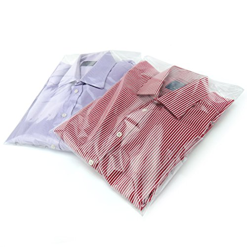 Hangerworld - 40 Sacchetti per Camicie e Maglie in plastica Trasparente