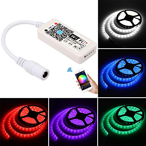 OurLeeme Controller LED Smart WiFi Controller LED Strips per luci LED RGB 5050/3528 Strip Funziona con Alexa, Google Home, IFTTT, APP Android/iOS