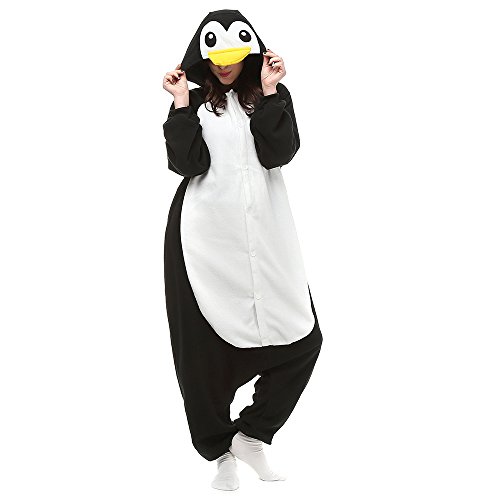 BGOKTA Costumi Cosplay per Adulti Pigiama Animale One Piece Pinguino, XL
