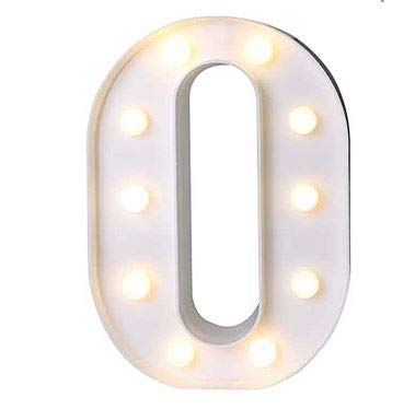 Yuna Lettere Luminose LED Lettere Decorative a LED Lettere dell'alfabeto Bianco (O)