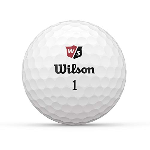 Wilson Staff Duo Soft, WGWP50050 Palline Premium da Golf a Due Pezzi, per Uomini, Bianco, 12 Pezzi