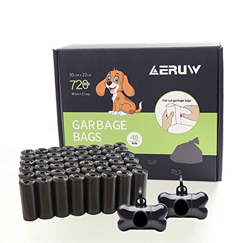 Sacchetti per Cani, Dog Poop Sacchetti biodegradabili Dog Sacchetti di rifiuti con Dispensers, Extra Spesso a Prova di perdite Dog Poo Bags (48 rotoli/ 720 pezzi)