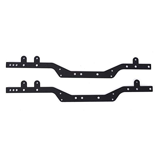 Fascio telaio auto RC, 2 pezzi Accessorio sostituzione fascio telaio auto RC in metallo per WPL C34 C34K C34KM 1/16 Nero(nero)