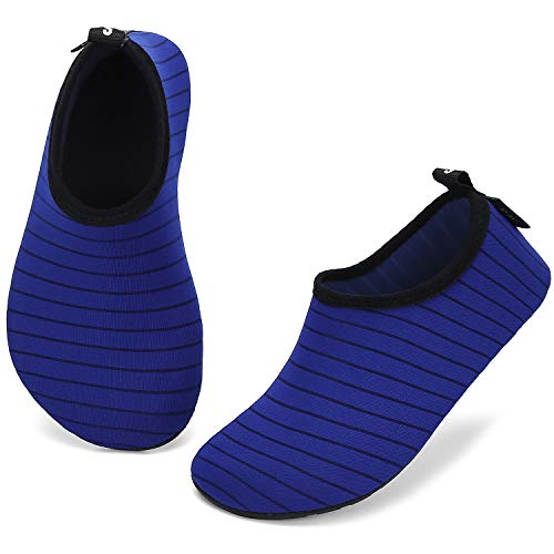 katliu Bambini Scarpe da Immersione Ragazze Ragazzi Scarpette da Surf da Scoglio Water Shoes per Piscina Nuoto Spiaggia Canottaggio Vela Aqua Cycling Snorkel Mare Fiume(033 Blu, 32/33 EU)