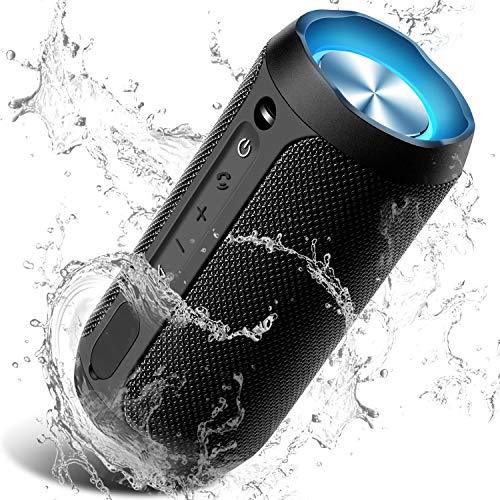 Cassa Bluetooth, COOCHEER Altoparlante Bluetooth Portatili 24W con Luce per Feste, Waterproof IPX7 con Microfono, Fino a 20h di Autonomia,TWS Audio Stereo 360 per Smartphone