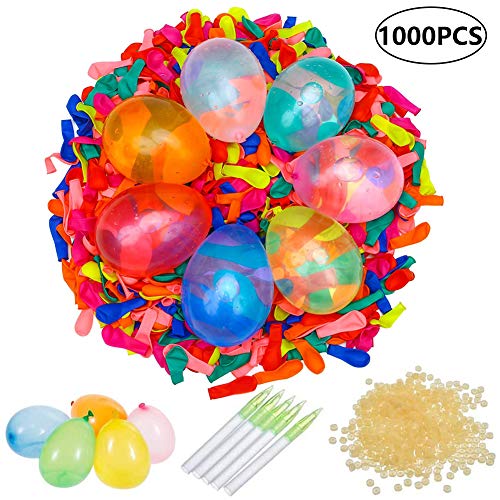 BESTZY Water Balloons Refill Quick & Easy Kit,1000 Pack Water Bomb Balloons Fight Games,Summer Splash Fun for Kids And Adults