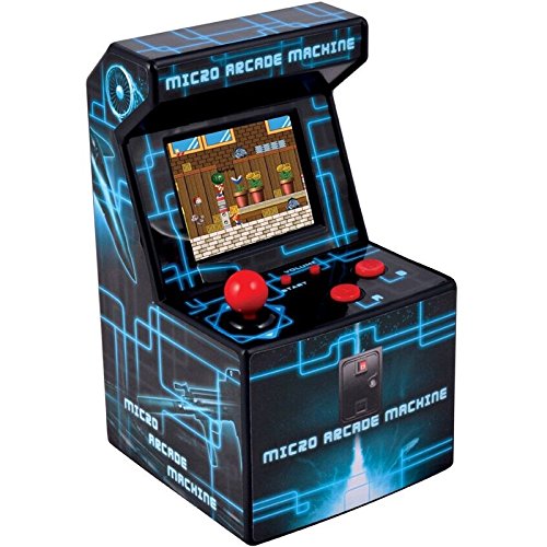 ITAL - Mini Arcade Retro (Blu) / Mini Console Geek Portatile Con 250 Giochi Integrati / 16 Bit / Gadget Perfetto Come Regalo Per Bambini E Adulti