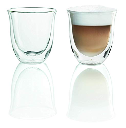 Delonghi 5513214601 - Bicchieri Termici per Cappuccino, Set da 2 Pezzi