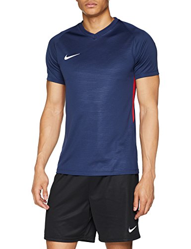 Nike Tiempo Premier SS, T-Shirt Uomo, Midnight Navy/Bianco, L