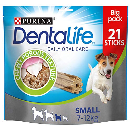 Dentalife Purina Mini – Maxi Pack – Igiene Orale al Quotidiano – 345 G – 21 Bastoncini da Masticare per Cani di Piccola Taglia – Set di 4