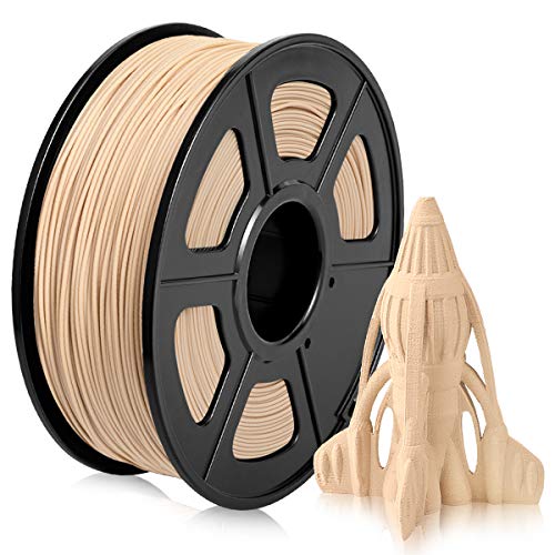 Filamento Legno PLA stampanti 3D, PLA Wood Filament 1,75mm, PLA Caricato 20% Fibre Legno, PLA Wood Colored 1KG