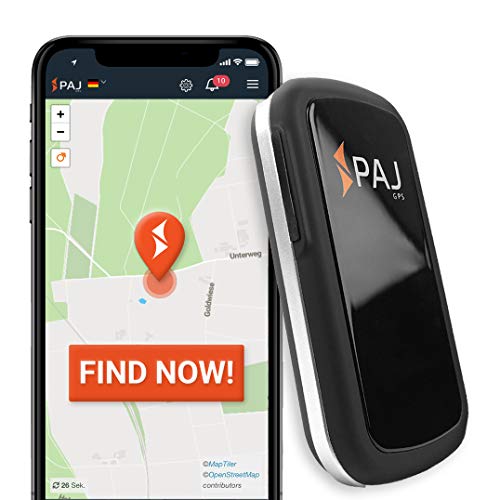 PAJ GPS Allround Finder GPS Tracker con circa 20 giorni di durata della batteria (60 giorni in modalità standby) posizione in tempo reale. Adatto per veicoli e persone (Versione 1)