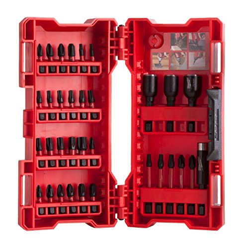 Milwaukee 4932430905 Set di Chiavi e Punte Resistente agli Urti – Colore Rosso (33 Pezzi), 0 V, Red