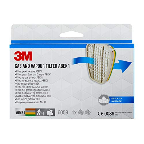 3M Filtro per Vapori Organici 6059 Abek1 per le Serie 6000 E 6500, 1PR/PK