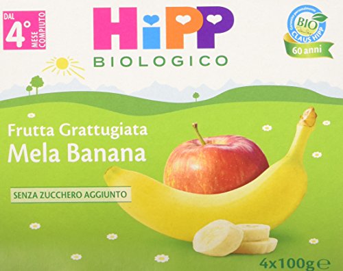 Hipp Frutta Grattugiata Mela Banana - 24 vasetti da 100 g