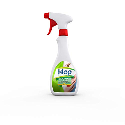 KLEP - Sany Mani Liquido lavamani igienizzante, detergente, sanificante, Antibatterico Spray 500 ML