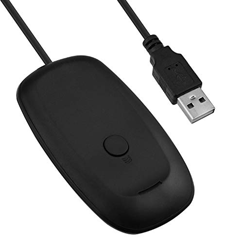 Mcbazel Adattatore per ricevitore di ricetrasmettitori wireless per USB 2.0 per Xbox 360 Desktop PC Laptop Gaming - Nero