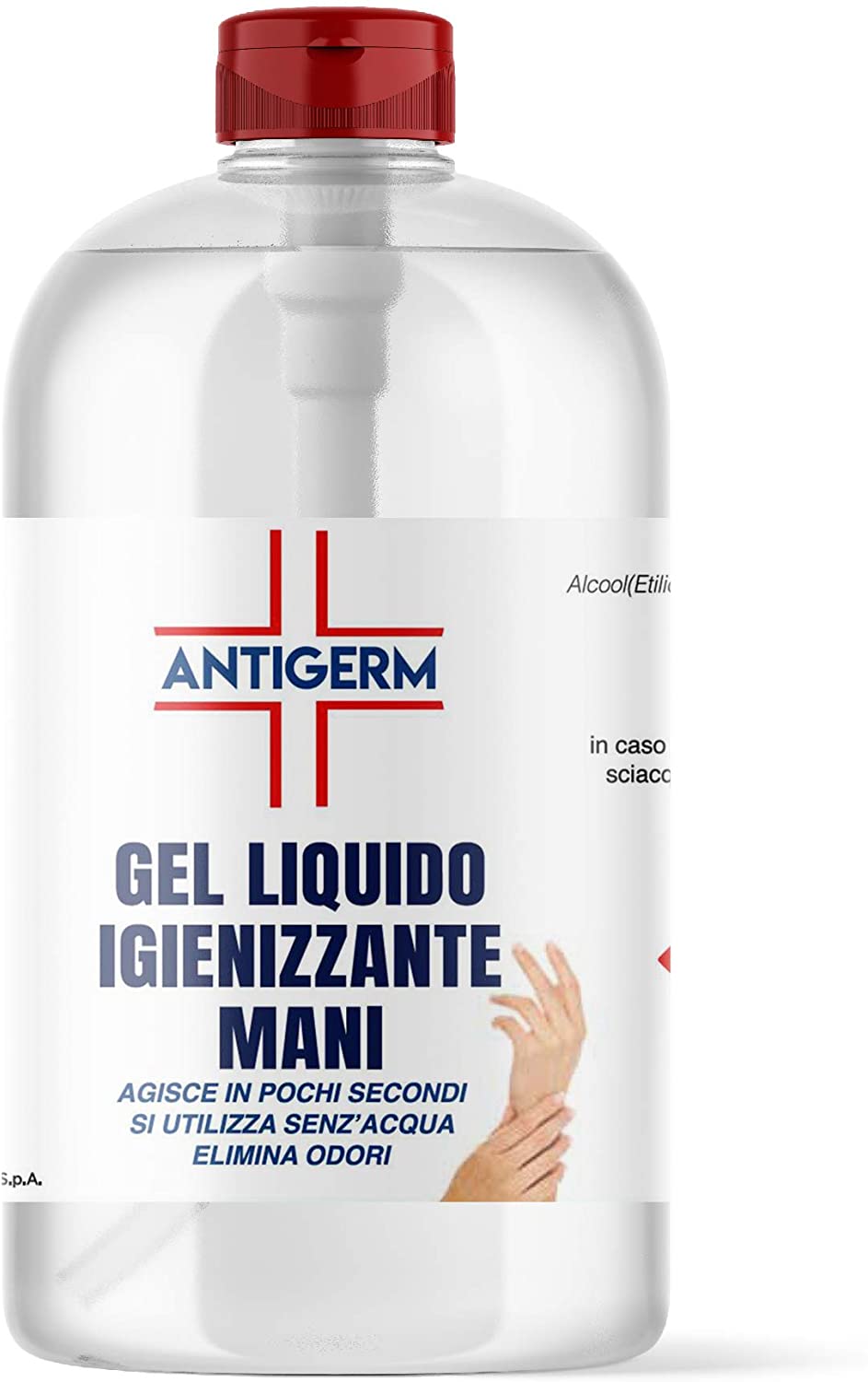 Gel Igienizzante Mani 70% Alcool Alcol Antigerm 1 Litro 1000ML ANTIGERM