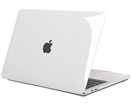 TECOOL Custodia MacBook PRO 13 2016/2017/ 2018/2019, Sottile Plastica Cover Rigida per Apple MacBook PRO 13.3 Pollici con/Senza Touch Bar (Modello:A1706/ A1708/ A1989/ A2159) - Trasparente