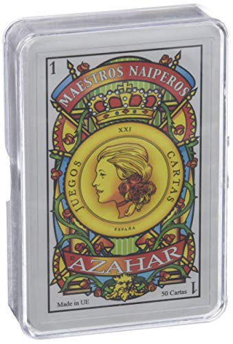 Maestros Naiperos – Re Spagnolo 50 Carte e Astuccio in plastica, Colore: Blu/Rosso, 130003069